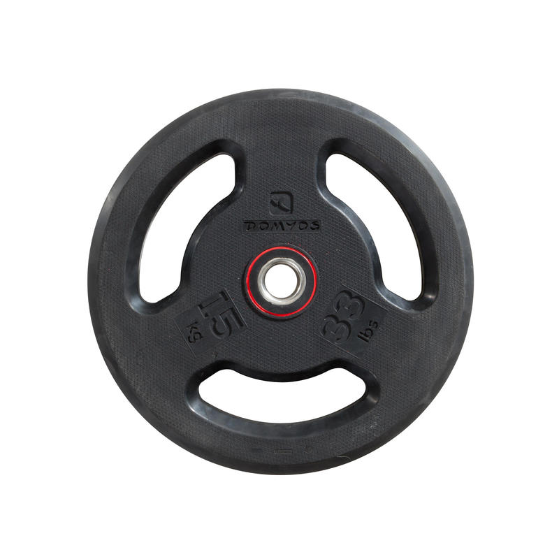 Rubber Weight disc with handles 28mm 15kg