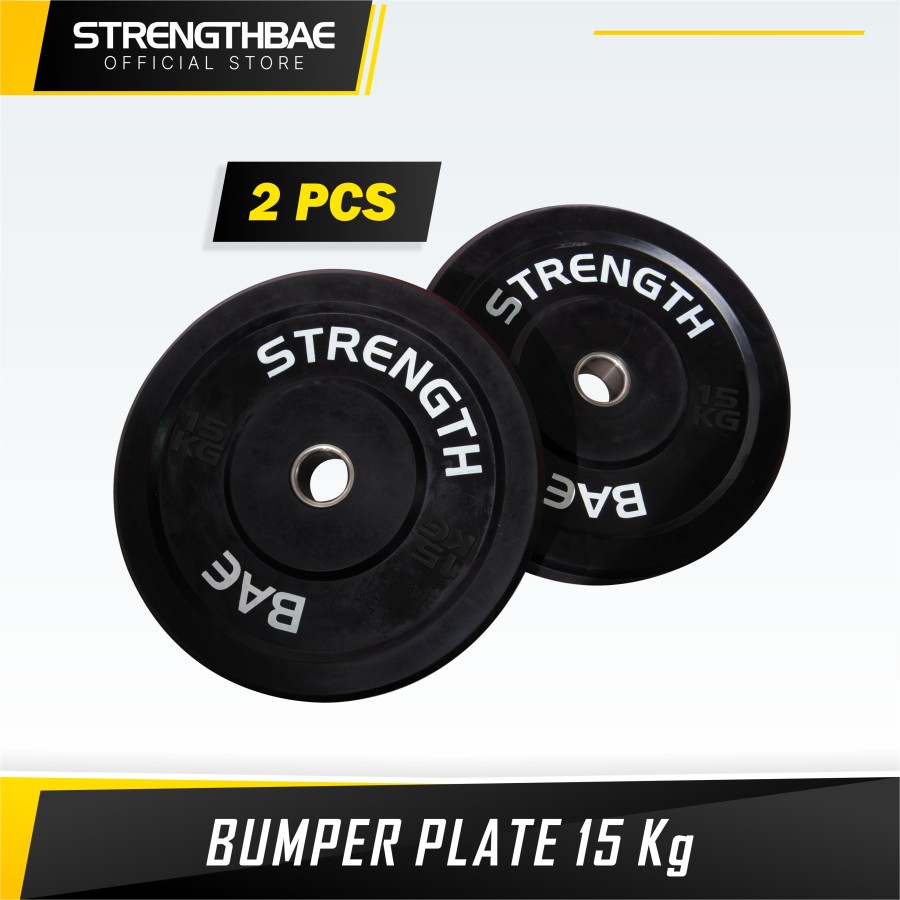 Bumper Plate STRENGTHBAE 15kg 2pc (Total Weight 30kg) Plat Beban 5 cm